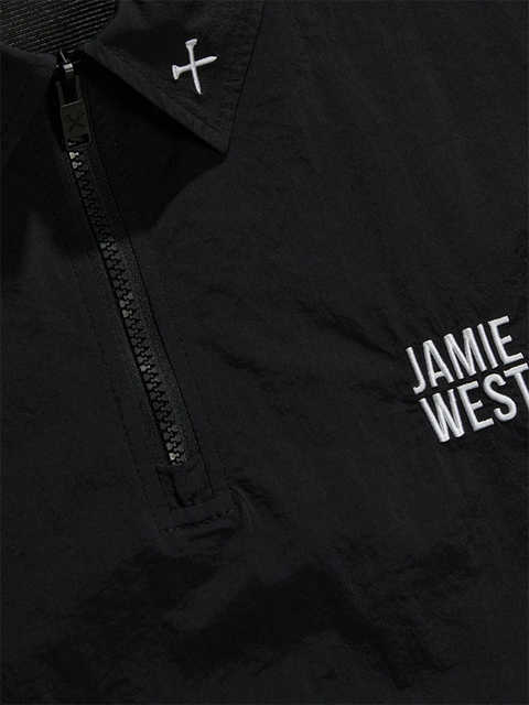 Jamie West Nylon Halfzipup P-Shirts - Black