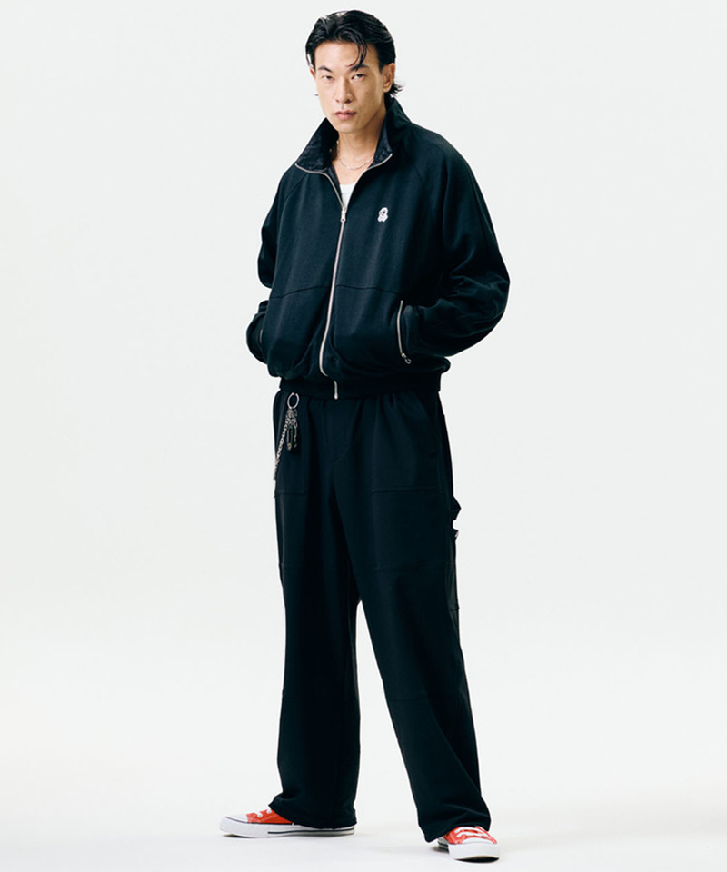 Jamie West Reversible Highneck Souvenir Jacket - Black