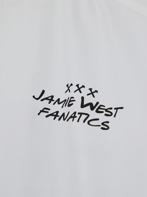 Jamie West Stand Collar Lettering Windbreaker - White