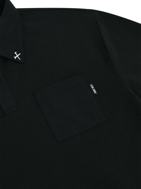 Jamie West Woven Combined Point P-Shirts - Black