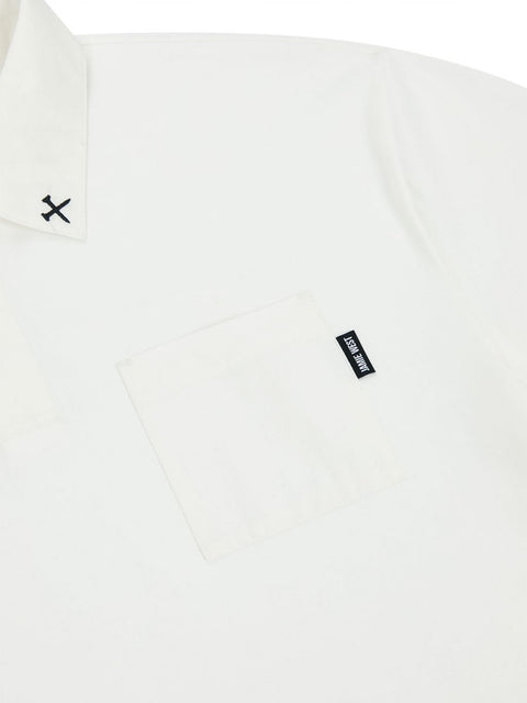 Jamie West Woven Combined Point P-Shirts - White