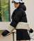 KANDINI Goose Down Wool-Blend Panel Jacket - Black