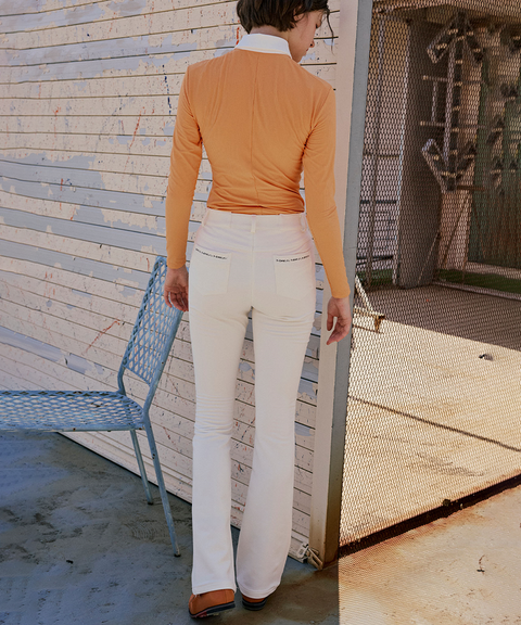 KANDINI Signature Semi-bootcut Pants - Cream