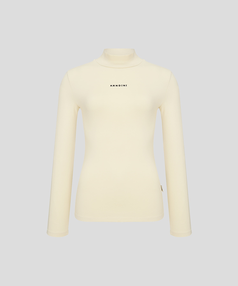 KANDINI Warm Half-neck T-Shirt - Lemon