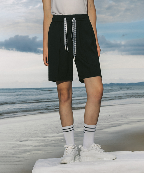 OBER Golf Lace String Half Pants - Black