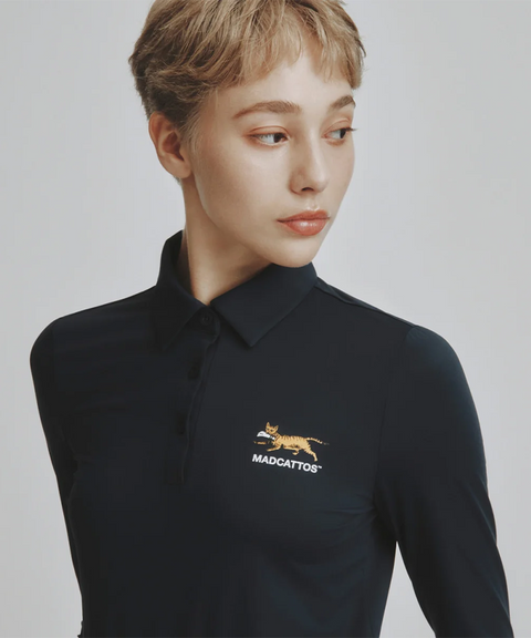 MCC Women's Tour L/S Polo Shirt - Navy