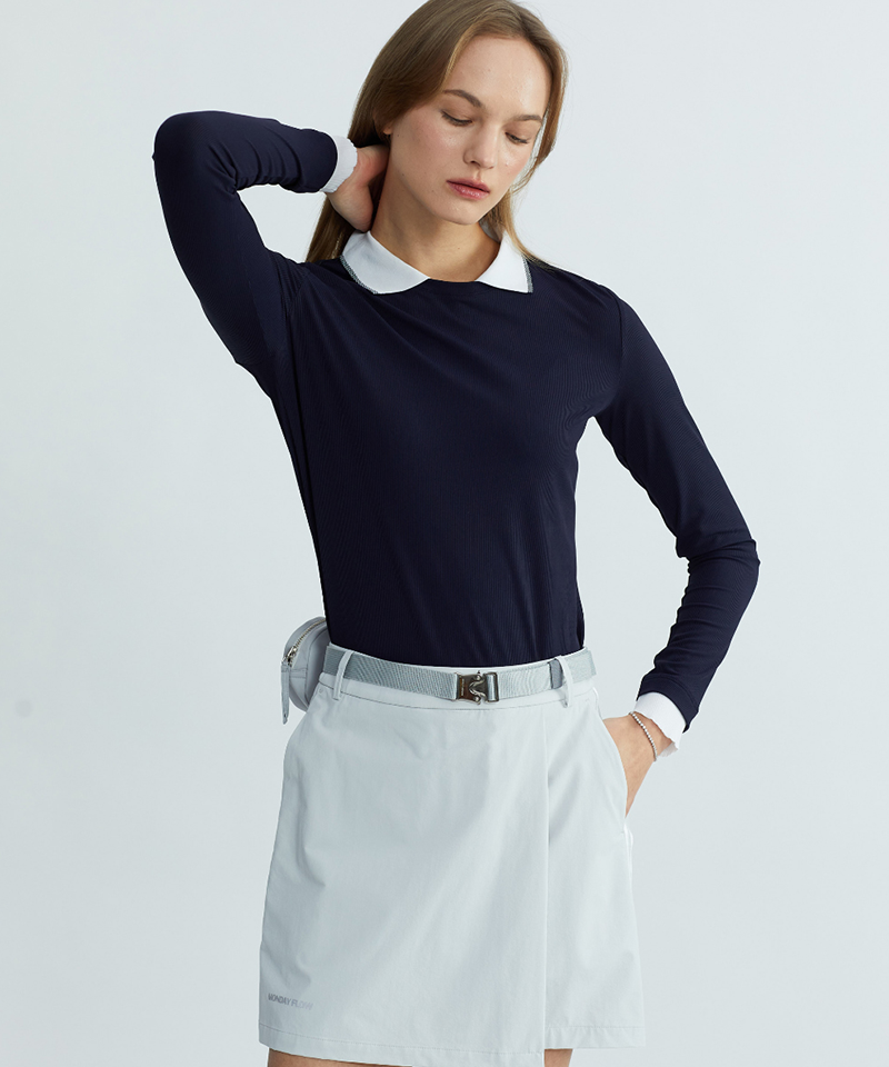 Monday Flow Must-Have Collared Top - Navy