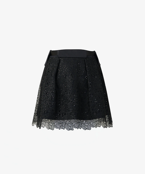 GFJ Golf Women's  Lace Layer Skirt - Black