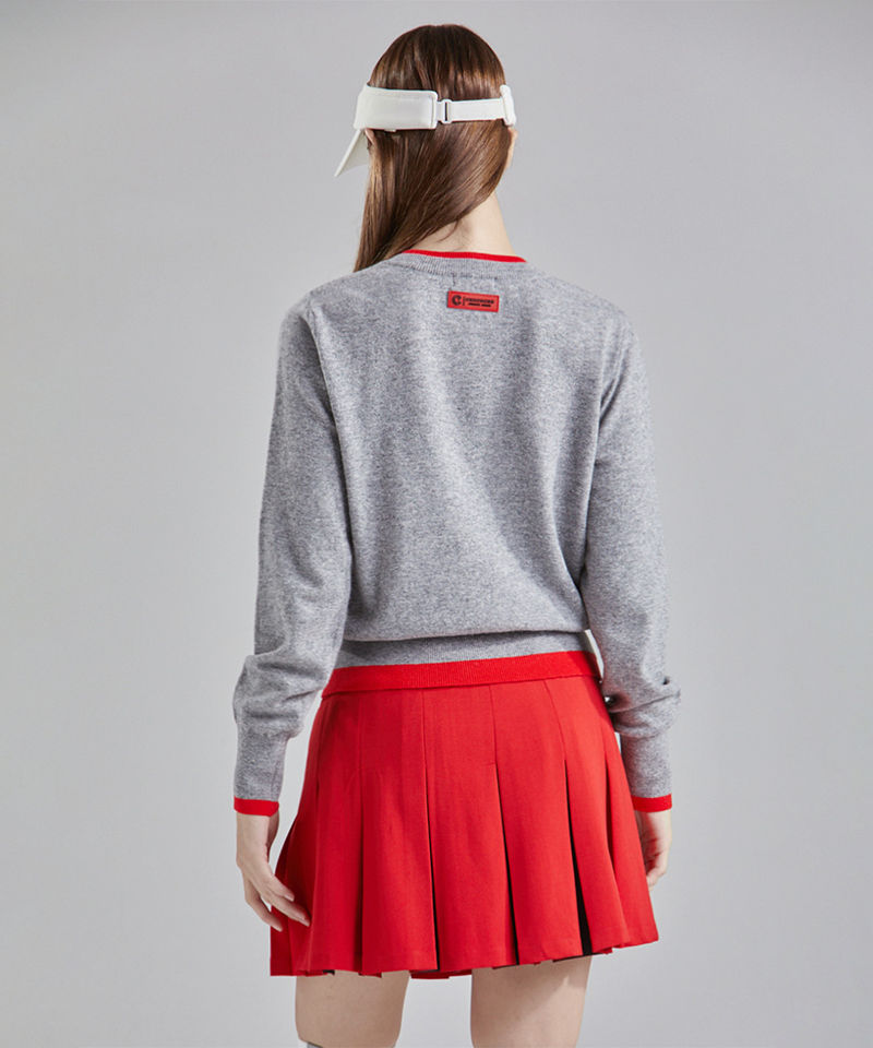 CHUCUCHU Two-Tone Wool Blend Cardigan - 2 Colors