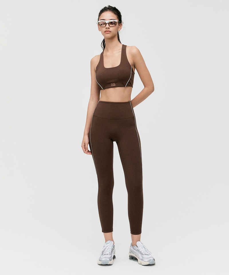 Goal Studio Women's Active Leggings - Dark Brown