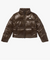 Goal Studio Women's Cropped Puffer Down Jacket - Dark Brown