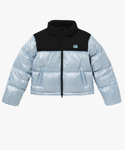 Goal Studio Women's Cropped Puffer Down Jacket - Sky Blue