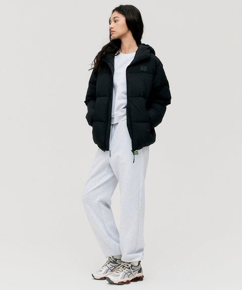 Goal Studio Women's Essential Hooded Puffer Down Jacket - Black