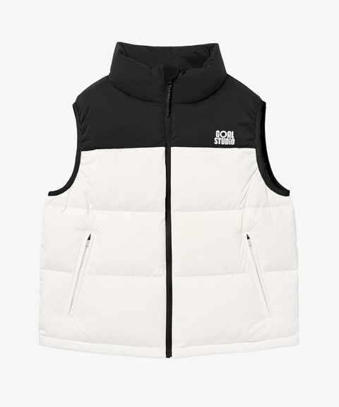 Goal Studio Women's Essential Puffer Vest - Off White