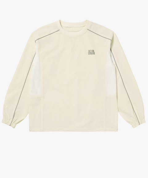 Goal Studio Women's Essential Stretch Wind Pullover - Cream