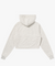Goal Studio Women's Terry Fleece Cropped Full Zip-Up Hoodie - Oatmeal