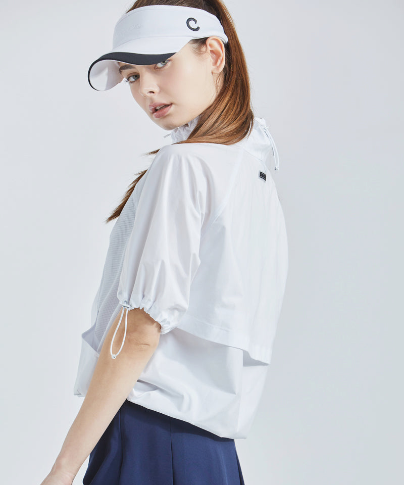 CHUCUCHU String Neck Zip-up Jumper - 2 Colors