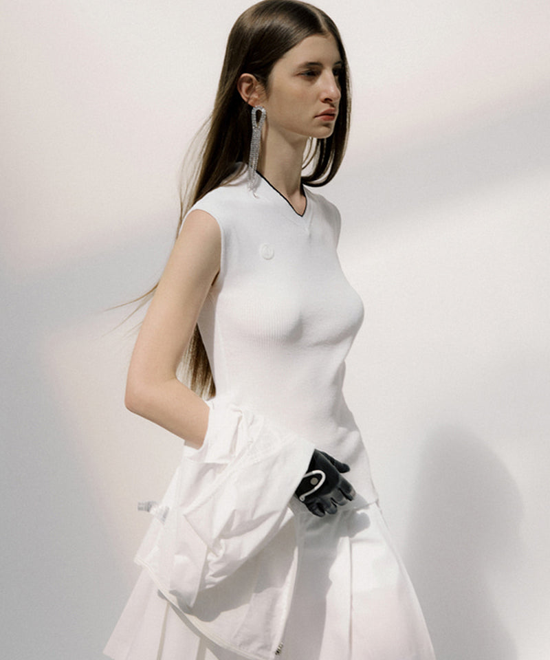 Anell Golf Elspan Pleats Skirt- White