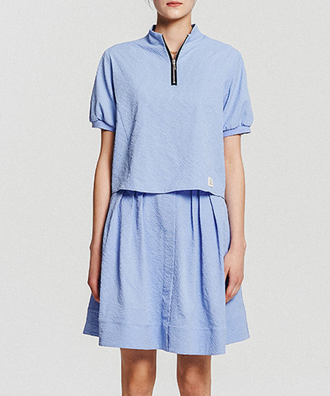 LE SONNET  Lovely Summer Blouse - Skyblue