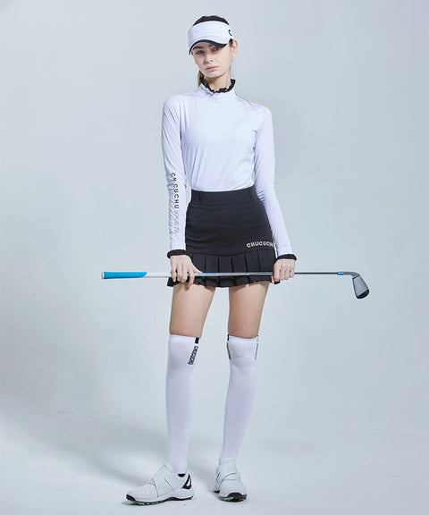 CHUCUCHU Cooling Lovely Mock Neck Top - 2 Colors