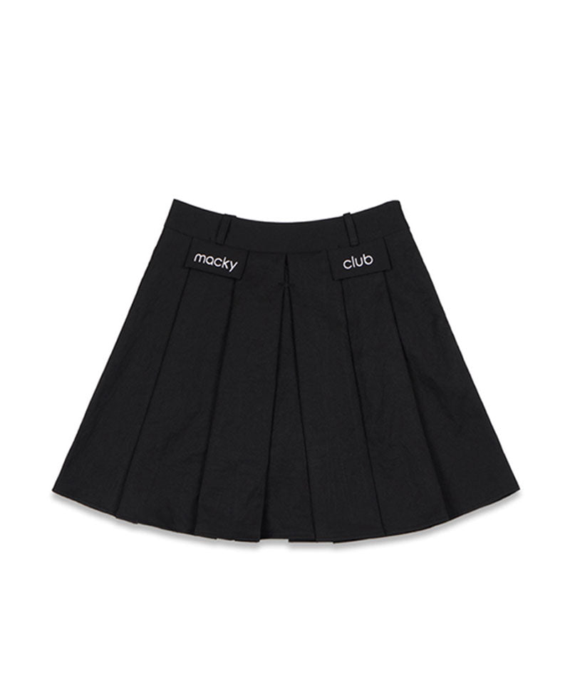 MACKY Golf: Gentle Pleats Skirt - Black