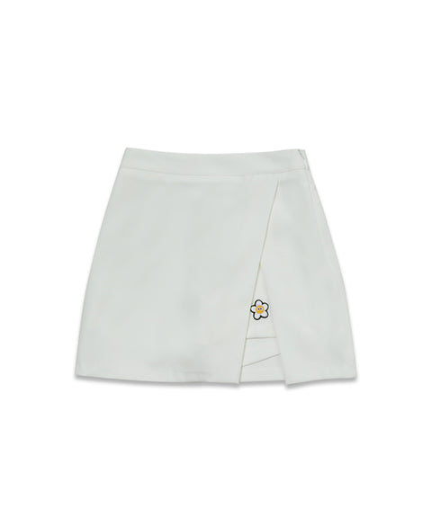 MACKY Golf: Daisy Slit Skirt Pants - White