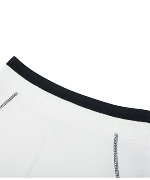 AVEN Stitched Flared Skirt - White