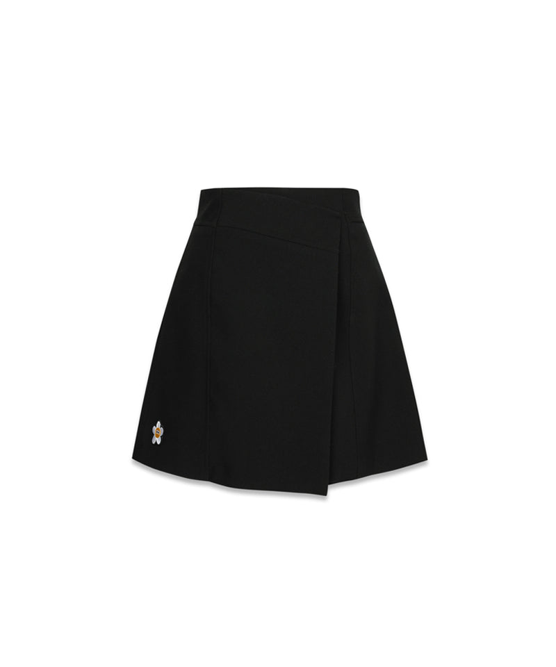 MACKY Golf: Eilie Wrap Skirt Pants - Black