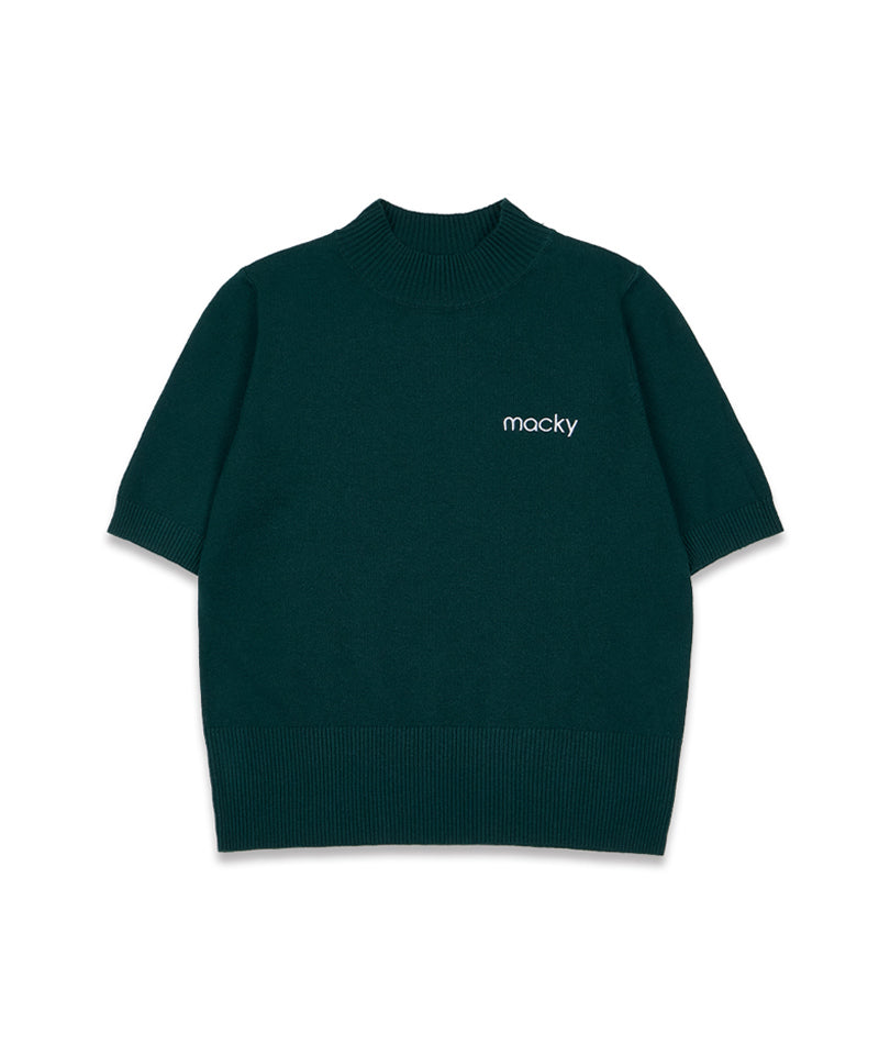 MACKY Golf: Half-Neck Viscose Knit - Green