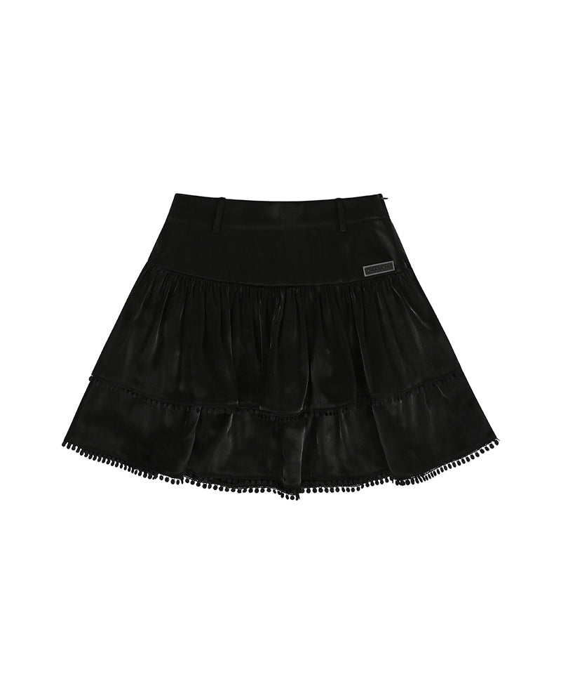 CHUCUCHU Pearl Cancan Skirt - Black