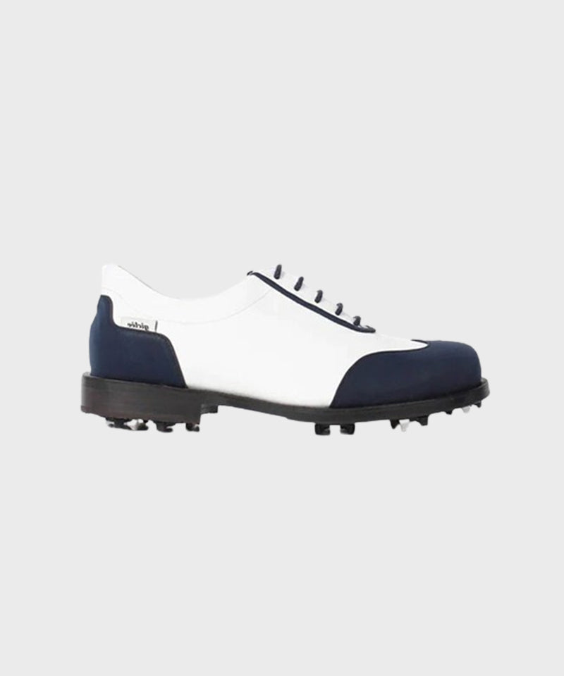 Giclee Women's Under Score Premium Leather Golf Shoes - Navy