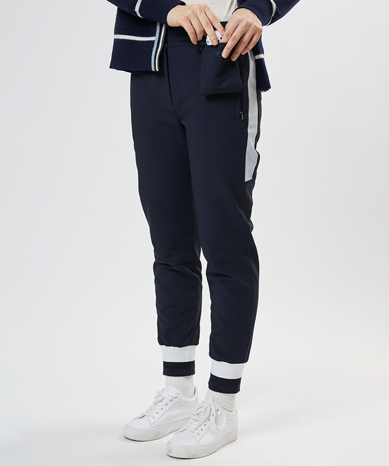 AVEN Side Color Line Jogger Pants - Navy
