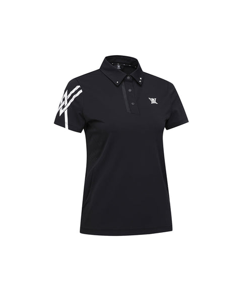 ANEW Golf Women's SM Logo Point Short T-Shirt - Black