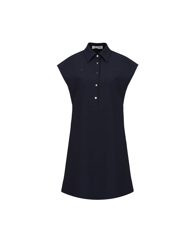 Anell Golf Sandra Golf Collar One Piece - Deep Navy