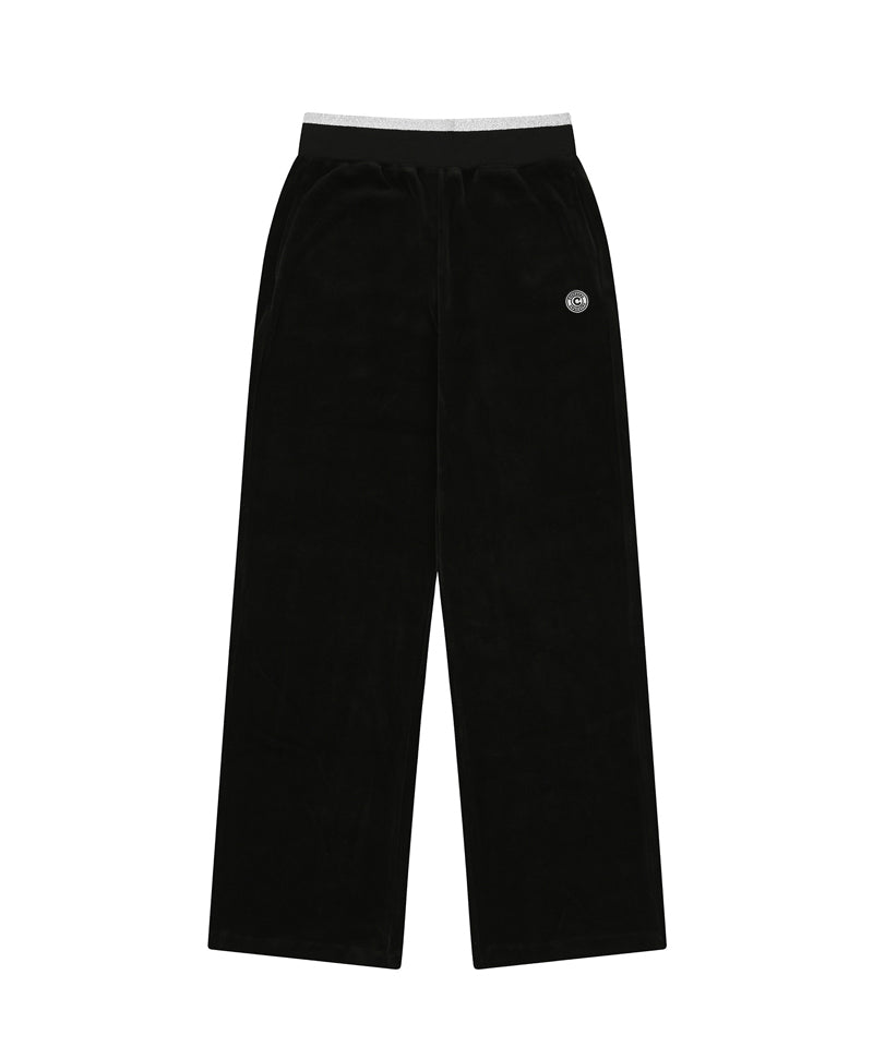 CHUCUCHU Velour Pants - Black