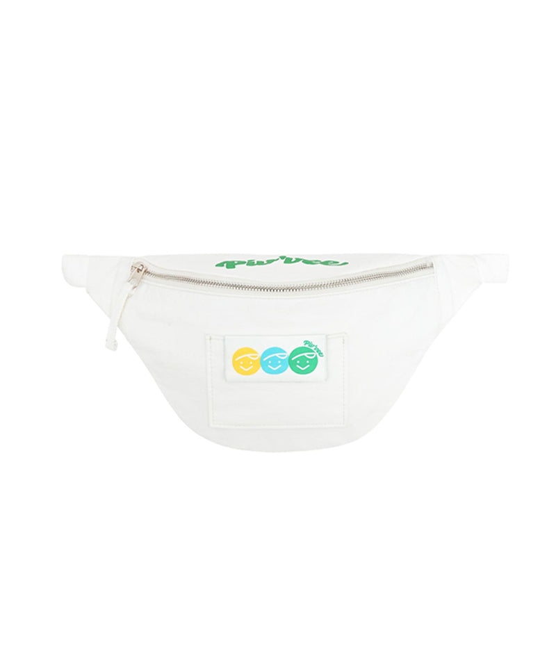 PIV'VEE Triplets Nylon Belt Bag - Cloud White