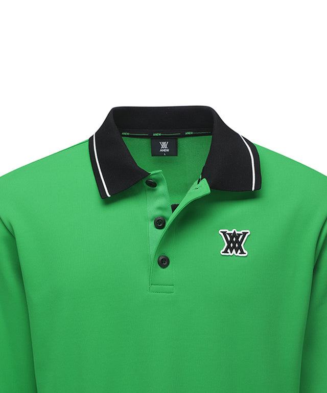 Warehouse Sale] ANEW Golf: Men Back Big Logo Long T-Shirt - Green