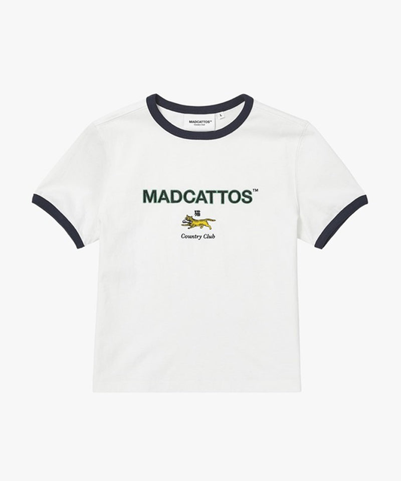 MCC Women's Color Block Tiny Cat Tee -  White