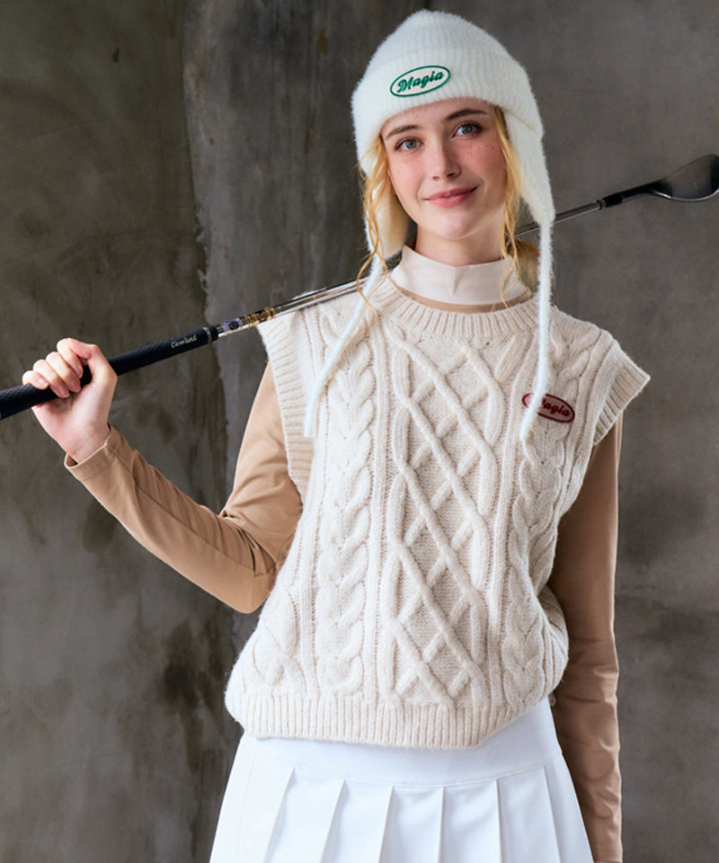 [Warehosue Sale] MAGIA Twist Vest - Ivory