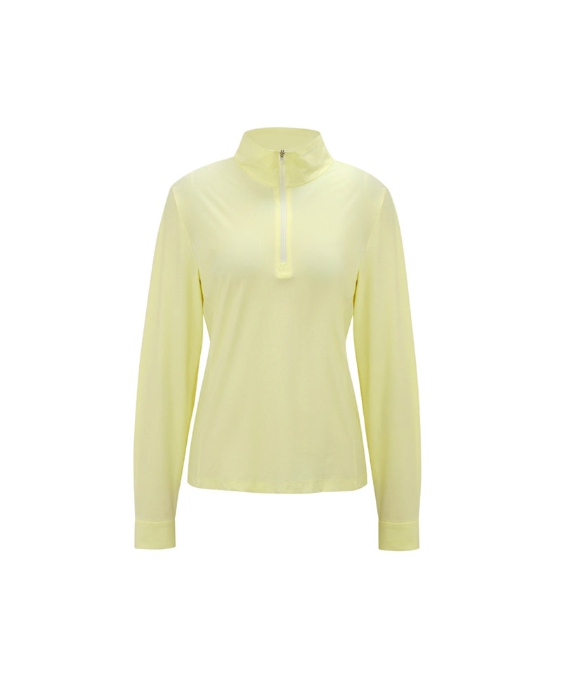 Monday Flow Performance Span Jersey Top - Lemon