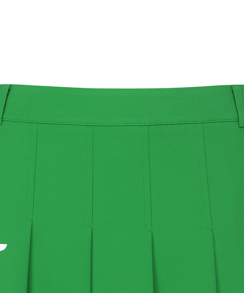 ANEW Golf: Women Big Logo Pleats Middle Long Skirt - Green