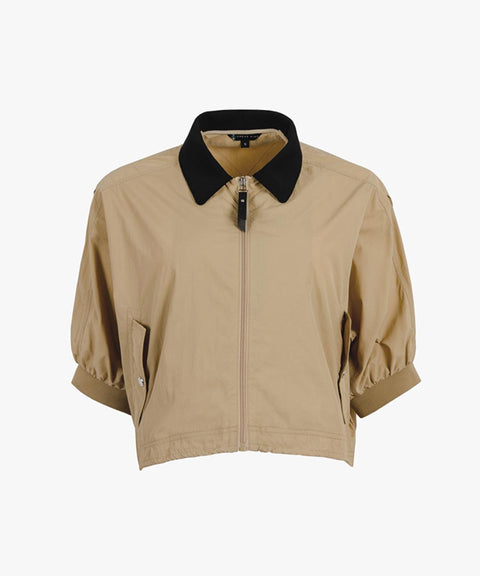 CREVE NINE: Stingray Short Sleeve Jacket - Beige