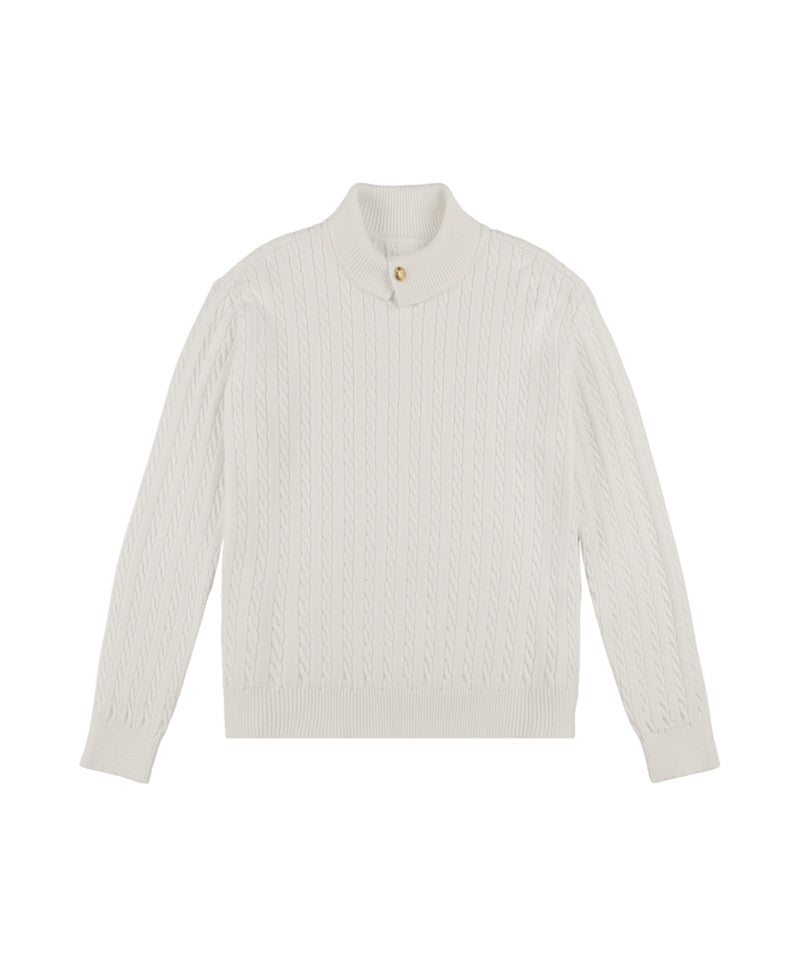 LE SONNET Duke Cable Knit - Cream