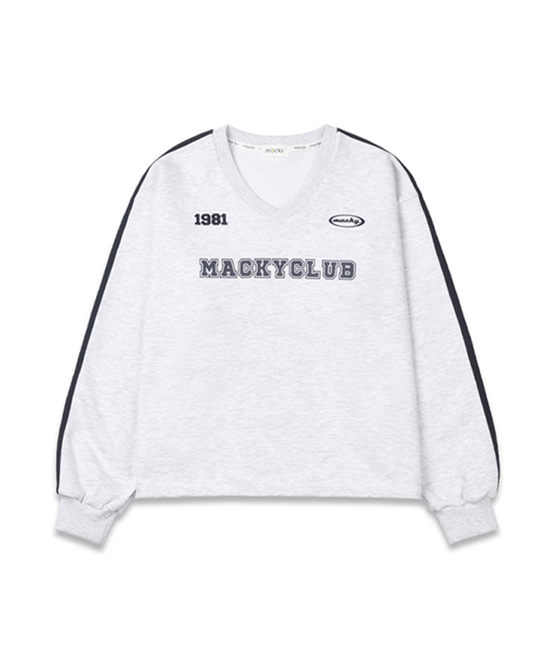 MACKY Golf: Mackyclub String Sweatshirt - Light Gray