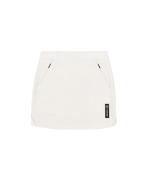 CHUCUCHU Diagonal Slit Skirt - White