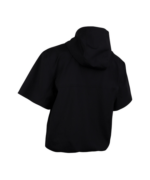 HENRY STUART Men's Hooded Short Sleeve Anorak Jumper - Black
