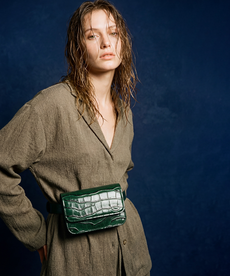 AVVES Signature Croc Bag - Green