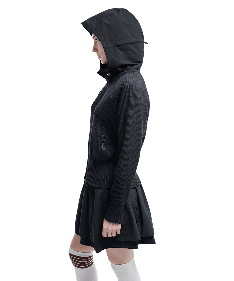 Amazing Cre Women's Urban Essential Hoodie Cardigan - Black