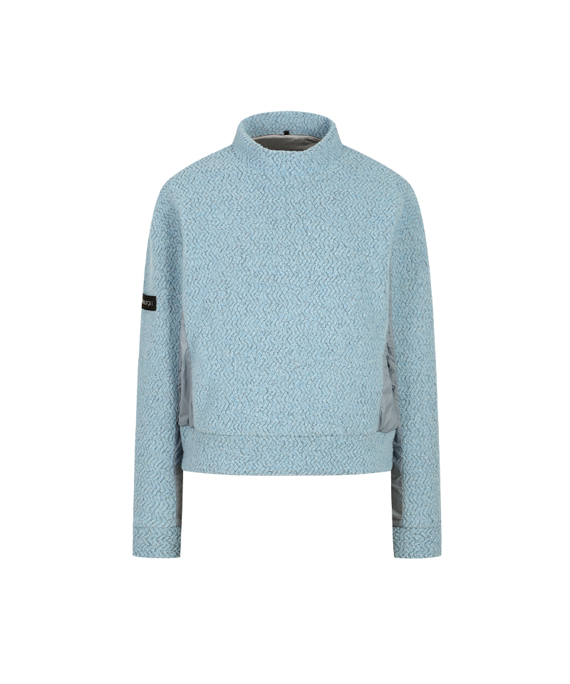 Amazing Cre Women's Urban Fluffy Hive Pullover T-shirt - Turkis Blue