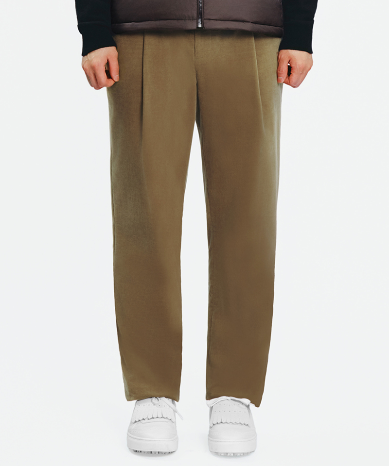 MCC Corduroy One-Tuck Pants - Beige